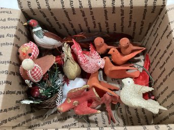 Box Of Flocked & Other Birds