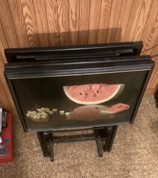 Vintage Painted Fruit Snack Trays