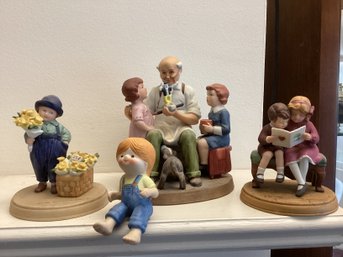 Norman Rockwell Toy Maker & Other Collectible Figures