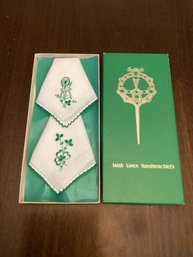 Vintage Boxed Irish Linen Hankerchiefs