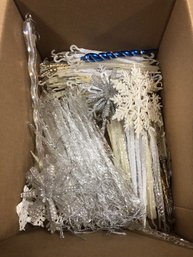 Box Of Vintage Icicle Ornaments