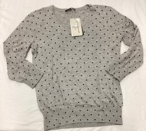 NWT Cashmere Infused 3/4 Sleeve Polka Dot Sweater