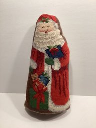 Vintage Needlepoint Santa