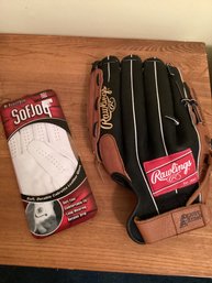 Rawlings Baseball Glove & New Golf Glove