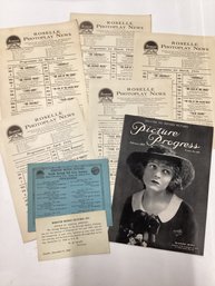 1916 Motion Picture Magazine & Local Roselle NJ Movie House Program Flyers