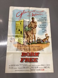 1966 Original Numbered Born Free Movie Poster