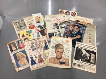 Early To Mid 1900s Glamour Ads Newspaper/magazines