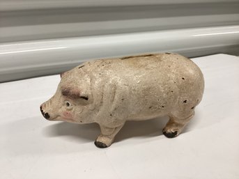 Vintage Cast Iron Pig Bank