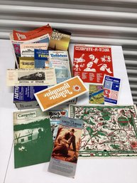 Box Of Vintage Travel & Other Ephemera