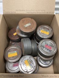 Box Full Of Vintage Film Reels