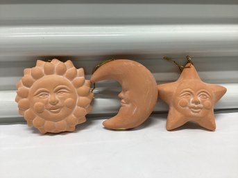 OTC Terrace Cotta Sun, Moon, & Star