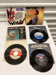 Vintage 45s Incl. We Are The World & Ghostbusters