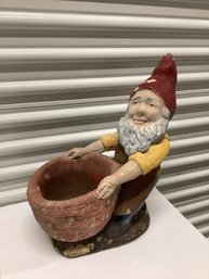 Vintage Cement Garden Gnome Planter