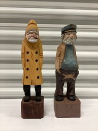 Vintage Carved Sailor Statues