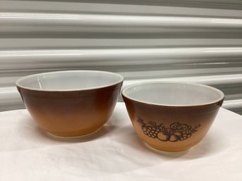 Pyrex 401 Old Orchard & 402 Bowls