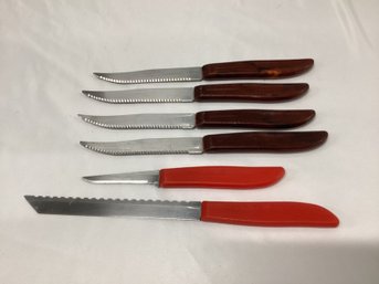 Set Of Four Bakelite Handle Quikut Knives