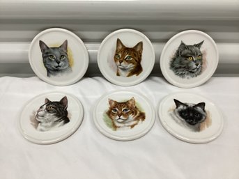 Vintage Cat Coaster Set