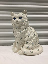 Floral Ceramic Large Cat