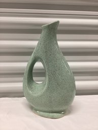 Vintage Brush McCoy 924 Mid Century Mod Green Speckled Pitcher