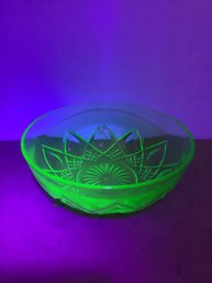 Hazel Atlas Uranium Glass Bowl