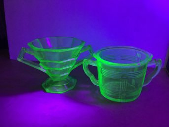 Uranium Glass Sugar Bowls