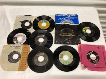 Vintage Rock 45s Incl. Queen, Three Dog Night