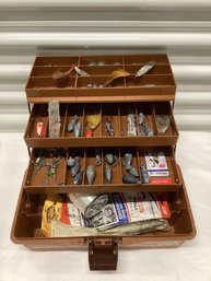 Tackle Box Full Of Fishing Tackle Incl. Fly Ties