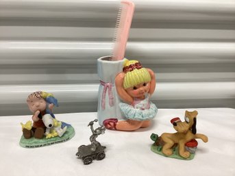 Vintage Figurines Incl. Disney, Peanuts