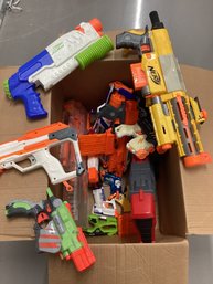 Box Full Of Nerf Guns, Super Soaker