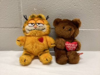 1981 & 83 Garfield & Pooky Bear Stuffies