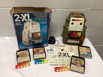 1978 Mego 2-XL Robot With Original Box, Games, Papers & Plug