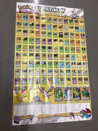 2009 Two Sided Pokemon Platinum Arceus Advertisement Poster