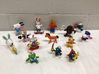 1970s & 80s Rubber Figures Incl. Smurfs, Roger Rabbit