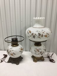 Pair Of Lamps One Base Marked Quoizel