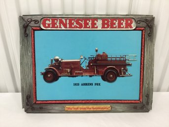 Genesee Beer 1925 Ahrens Fox Firetruck 3D Plastic Advertising