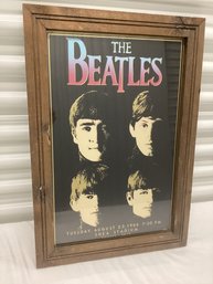 The Beatles 1966 Shea Stadium Ticket Framed Poster