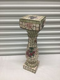 Mosaic Style Pedestal Plant Stand