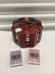 World Series Of Poker Chip Caddy With Sealed Cards