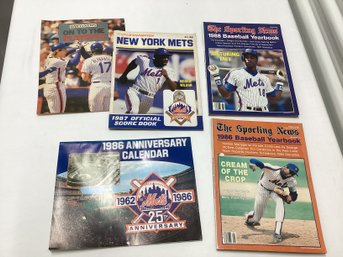 1980s New York Mets Scorebook, Yearbooks, Calendar