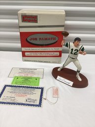 Hand Signed Salvino Football Legends Joe Namath Statue With COA