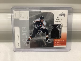 Game Used Jersey John LeClair Upper Deck Hockey Card