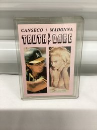 Canseco Madonna Truth Or Dare Card