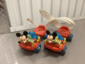 Vintage Mickey Mouse Adjustable Skates