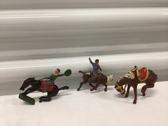 Vintage Metal Rodeo Figures Marked England