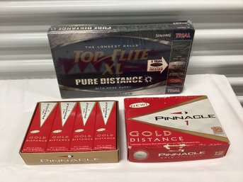 New Pinnacle Gold Distance & Top Flite XL Pure Distance Golf Balls