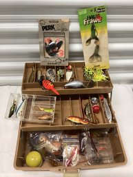 Vintage Tackle Box Full Of Fishing Tackle