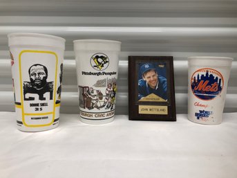 Sports Collector Cups And Plaque