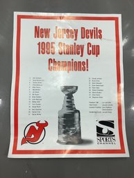 1995 New Jersey Devils Stanley Cup Champions Roster Poster