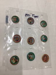 1971 Topps Metal Baseball Pogs Lot 3