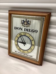 Don Diego Cigars Bar Mirror Clock